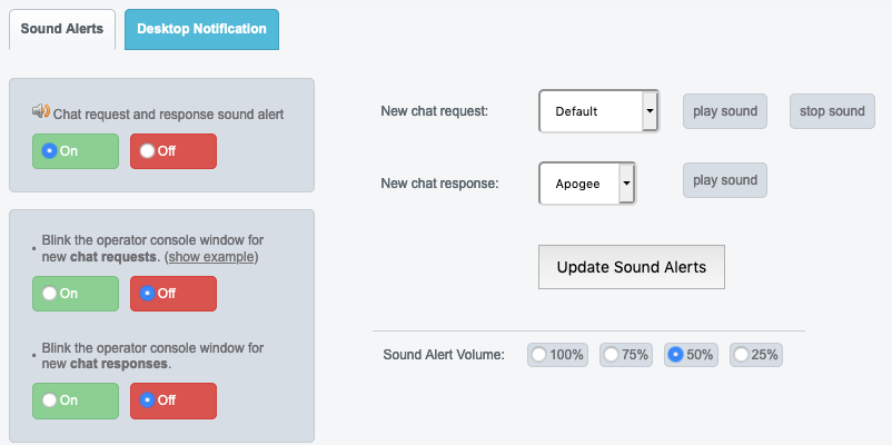 live chat operator console